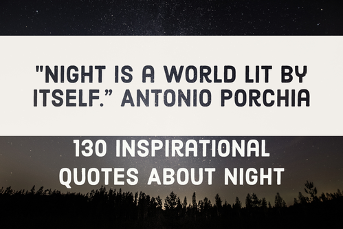 130 Inspirational Quotes About Night (Better Nighttime Life)